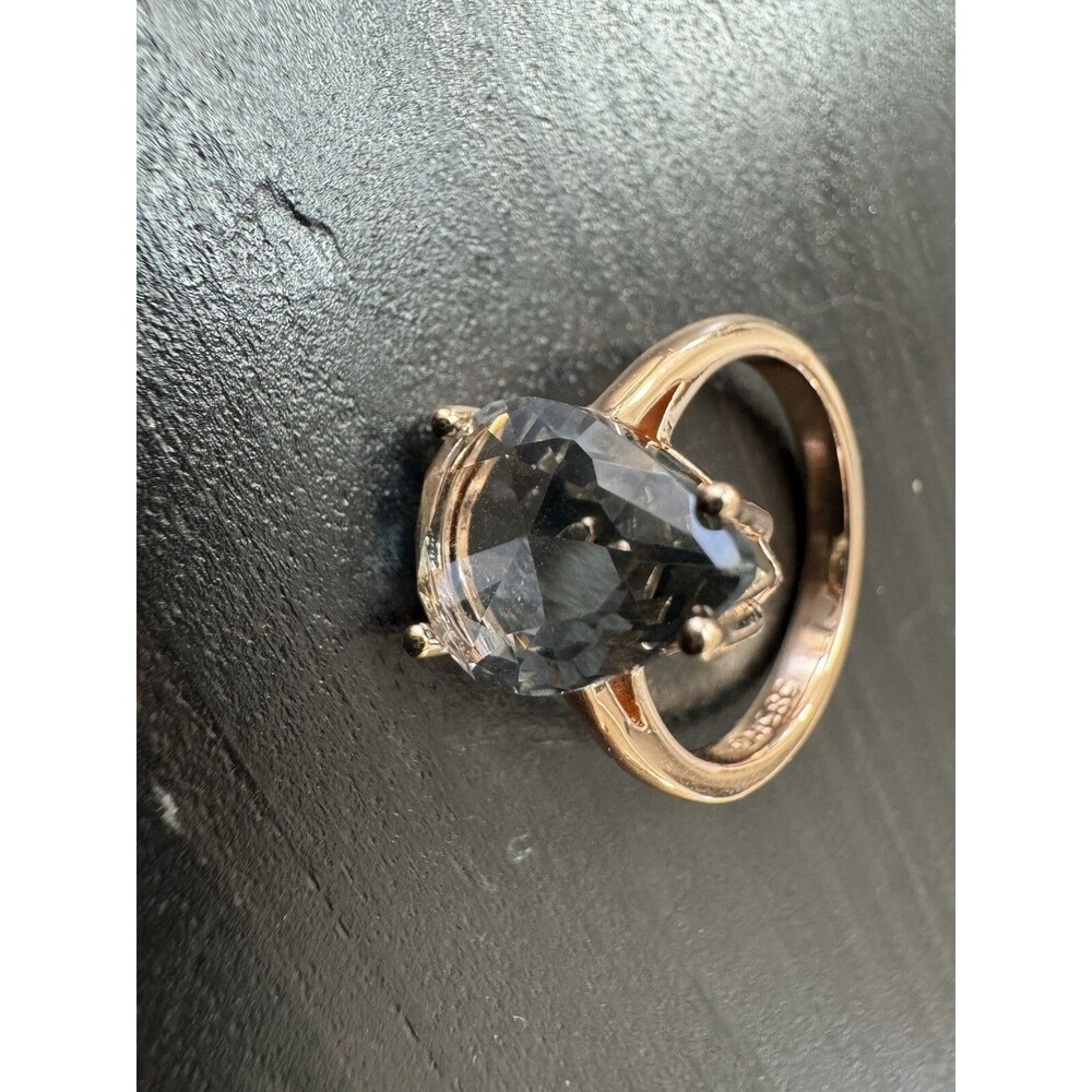 585 14K RG Stamped Rolled Gold Smokey Ash Gray Size 7 Ring